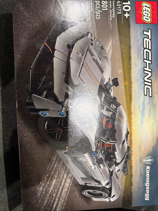 Lego Other - Lego Technic Gray Supercar with Orange Stripes